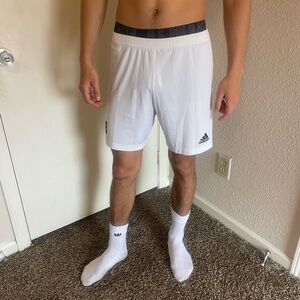 Adidas White Athletic Shorts